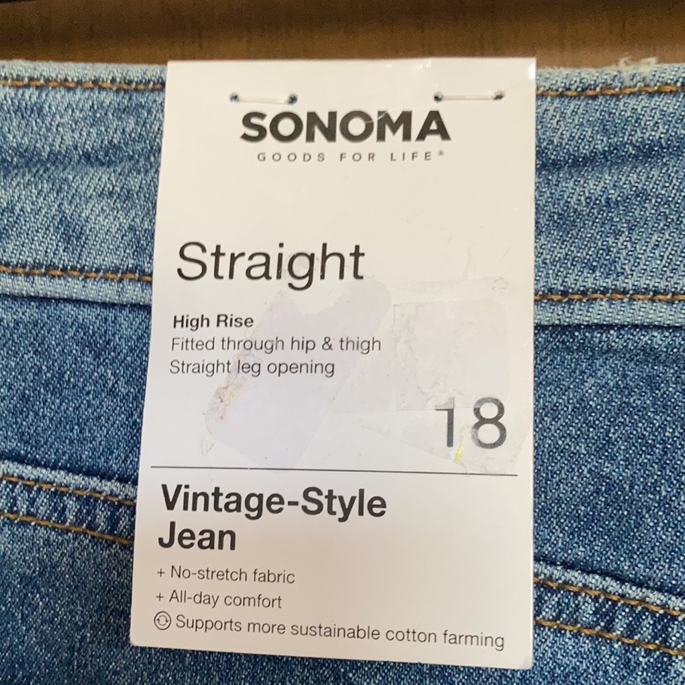 Sonoma jean distressed high rise vintage style jean size 18 - Picture 4 of 17